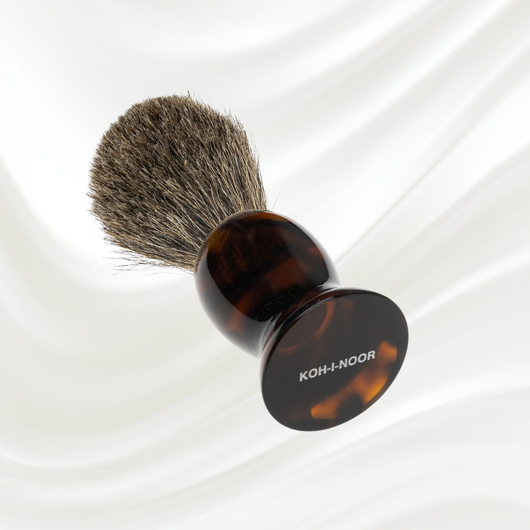 Jaspè Badger Hair Shaving Brush - Premium Wet Shave with Tortoiseshell Handle
