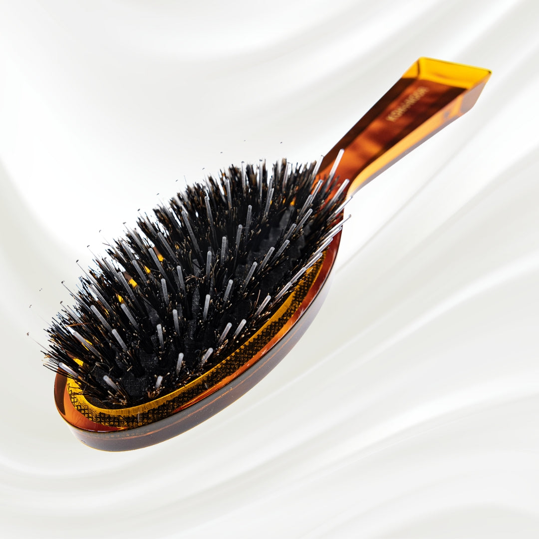 Jaspè Pneumatic Hair Brush - Boar Bristles &amp; Nylon Pins for Normal to Thick Hair