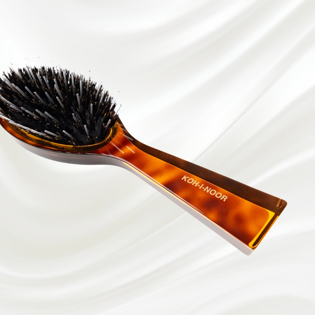 Jaspè Pneumatic Hair Brush - Boar Bristles &amp; Nylon Pins for Normal to Thick Hair