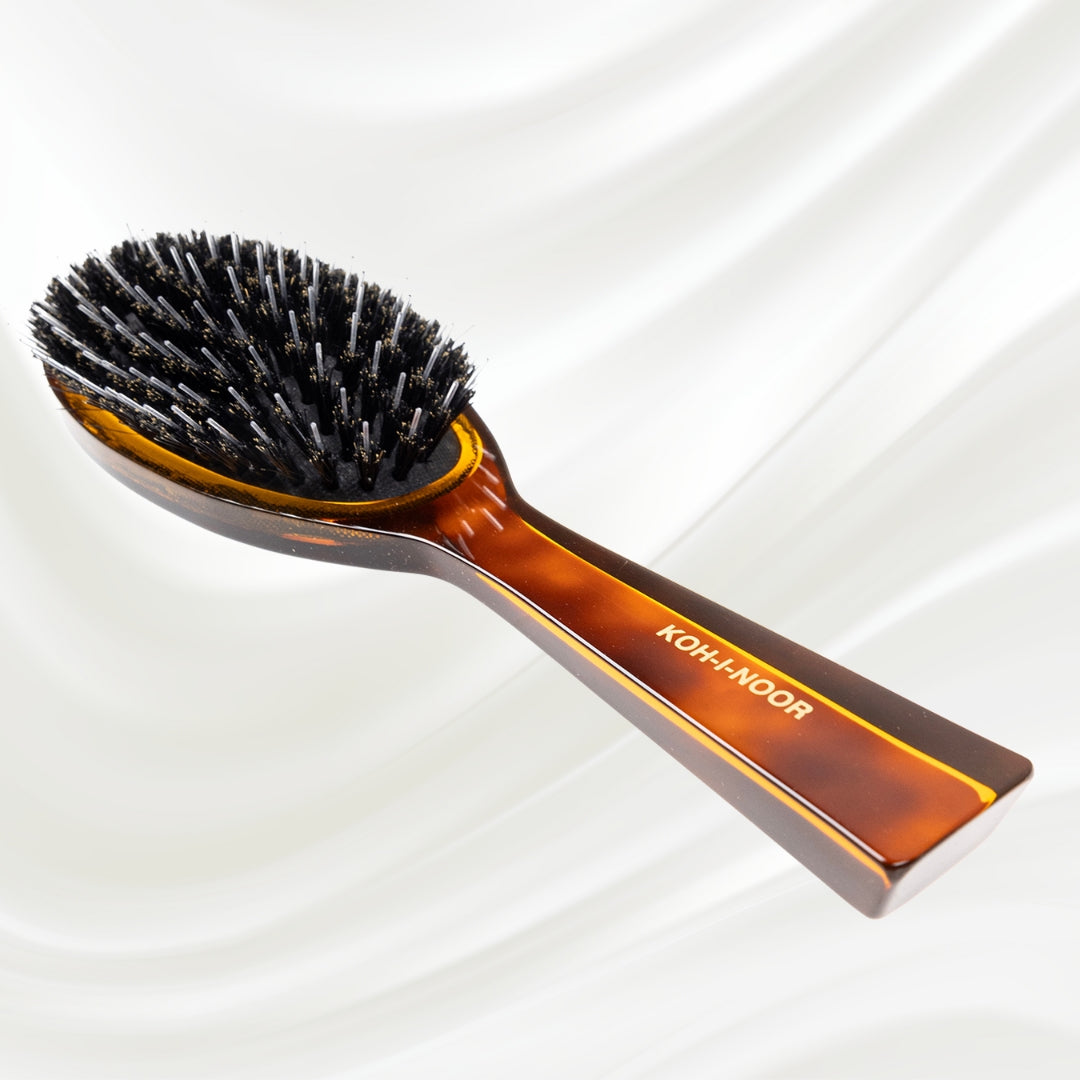 Jaspè Pneumatic Hair Brush - Boar Bristles &amp; Nylon Pins for Normal to Thick Hair