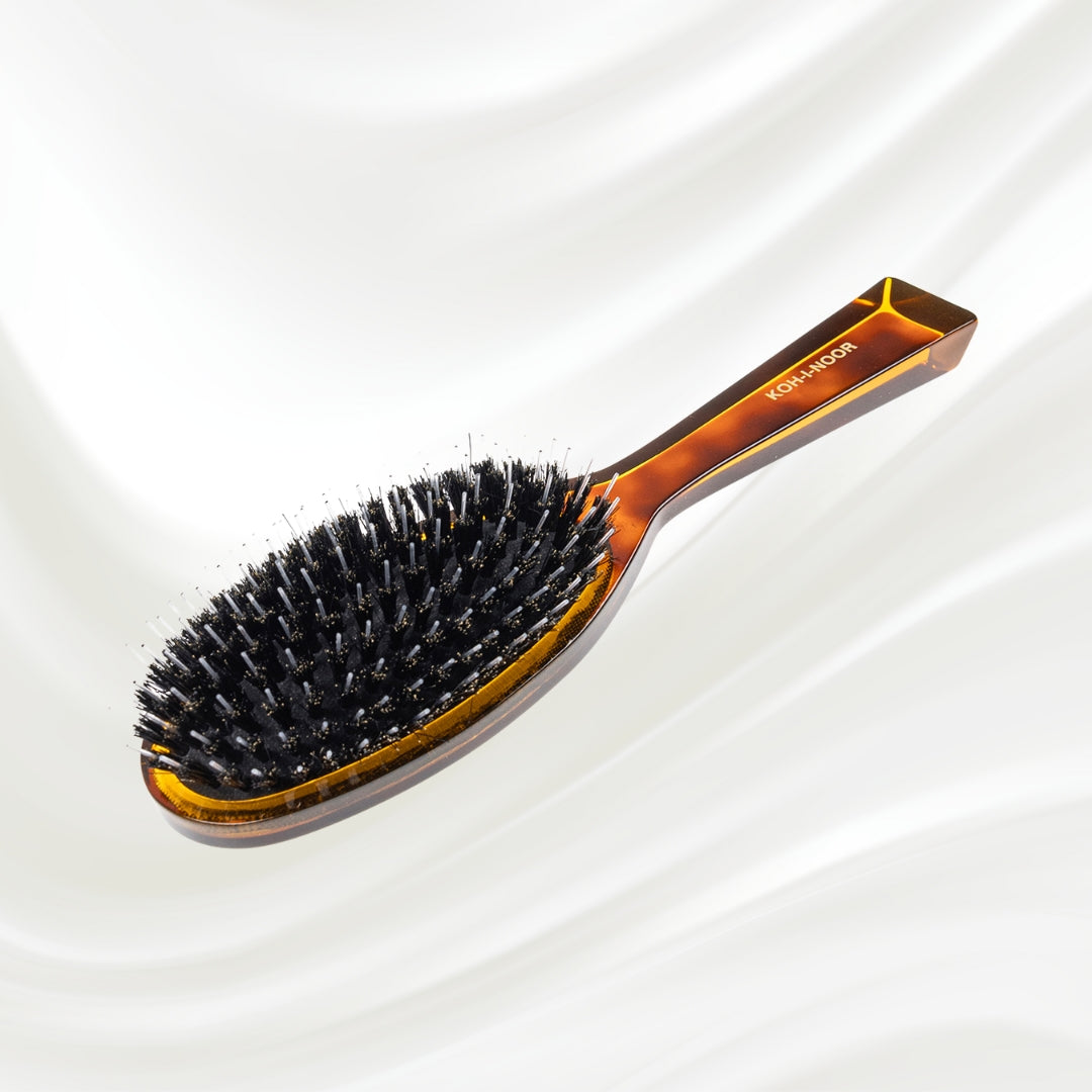 Jaspè Pneumatic Hair Brush - Boar Bristles &amp; Nylon Pins for Normal to Thick Hair