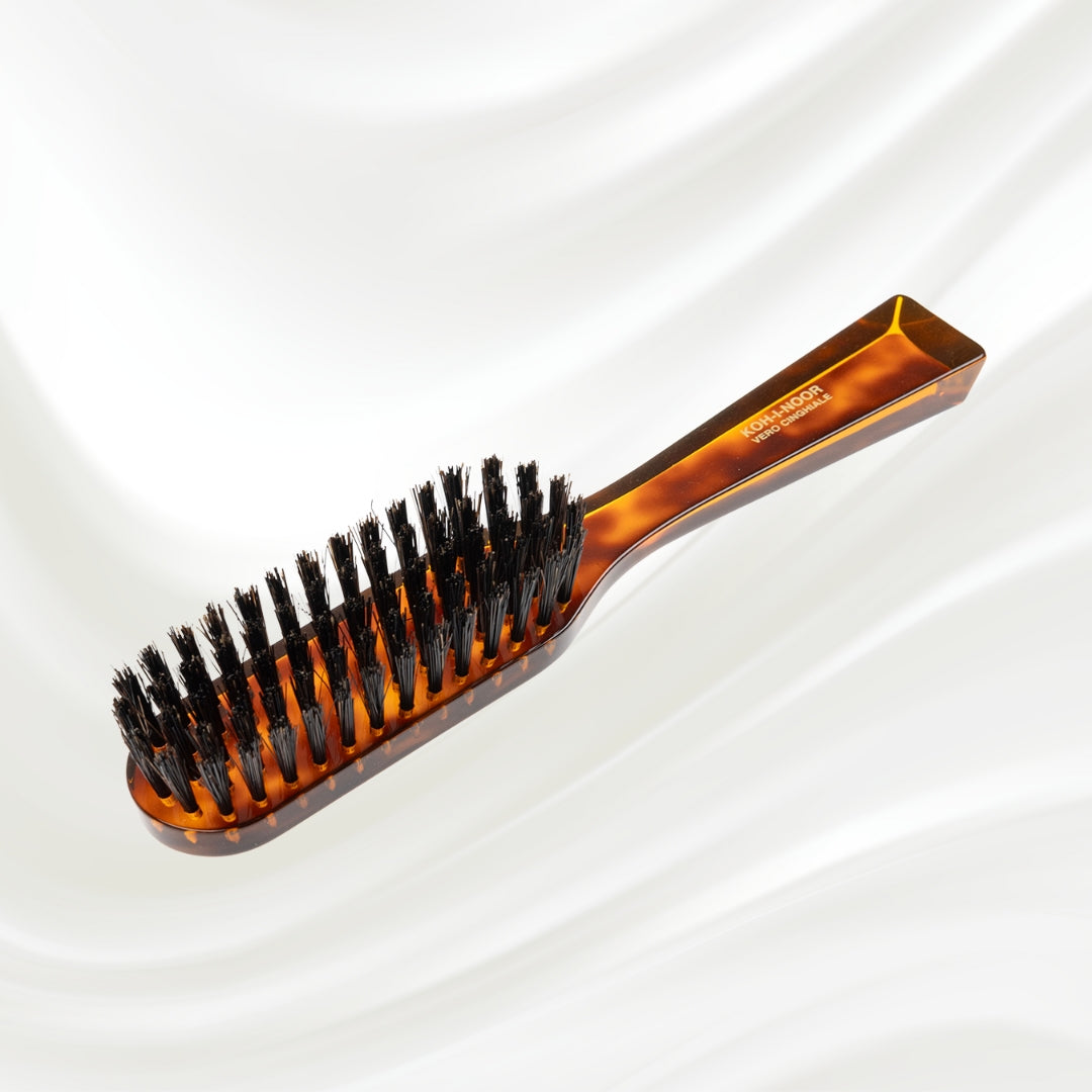 Jaspè Rectangular Hair Brush - Natural Bristles for Conditioning &amp; Scalp Stimulation