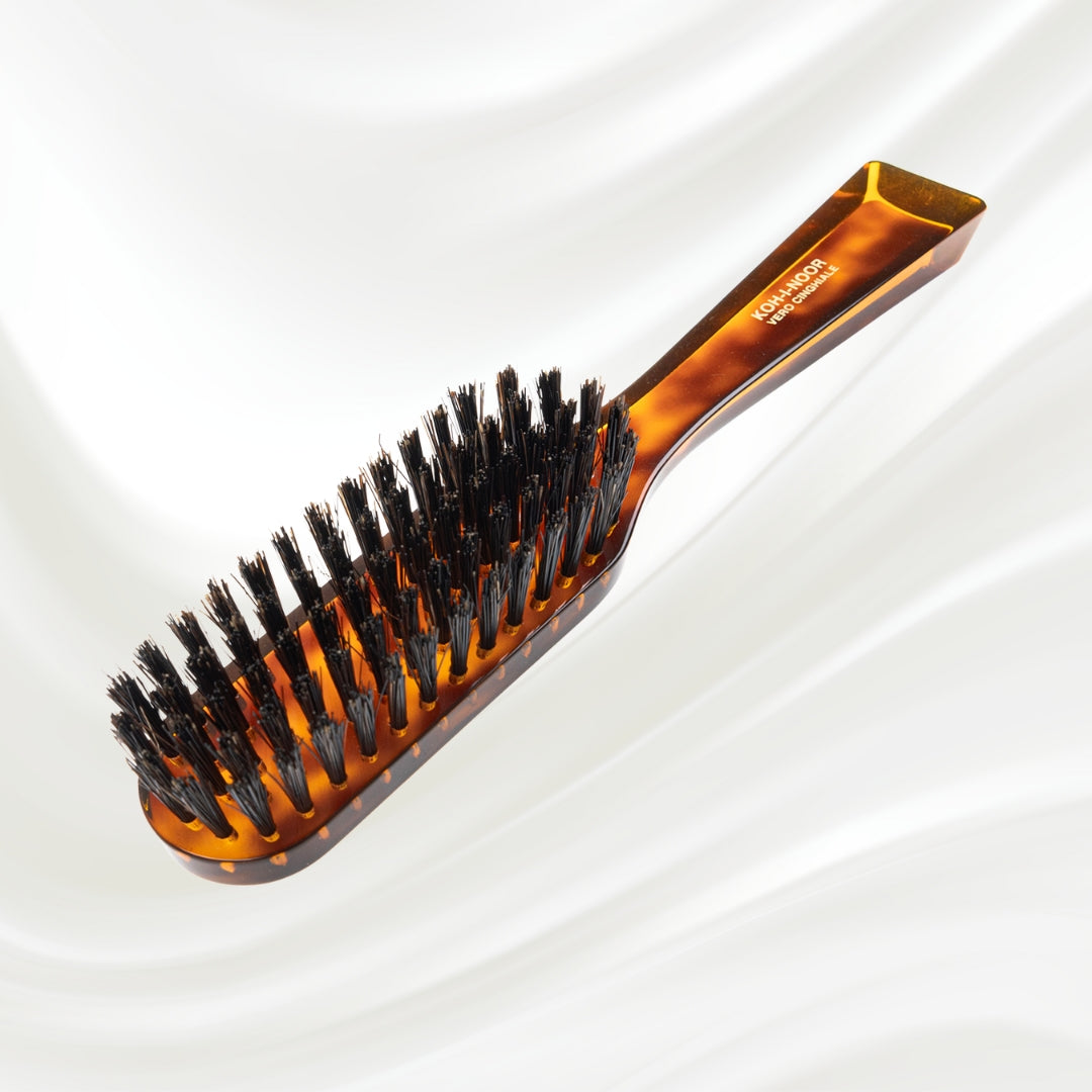 Jaspè Rectangular Hair Brush - Natural Bristles for Conditioning &amp; Scalp Stimulation