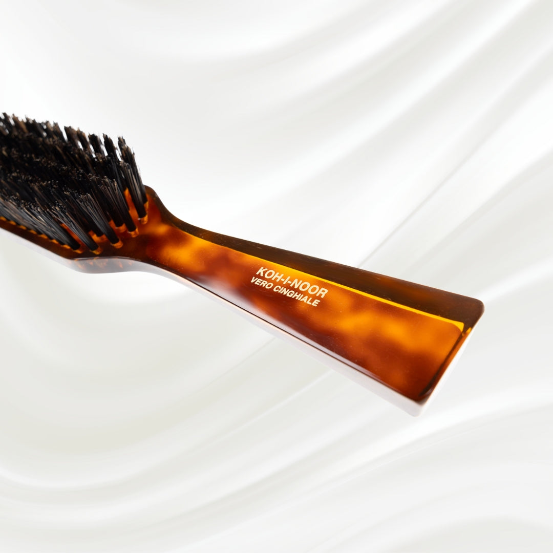 Jaspè Rectangular Hair Brush - Natural Bristles for Conditioning &amp; Scalp Stimulation