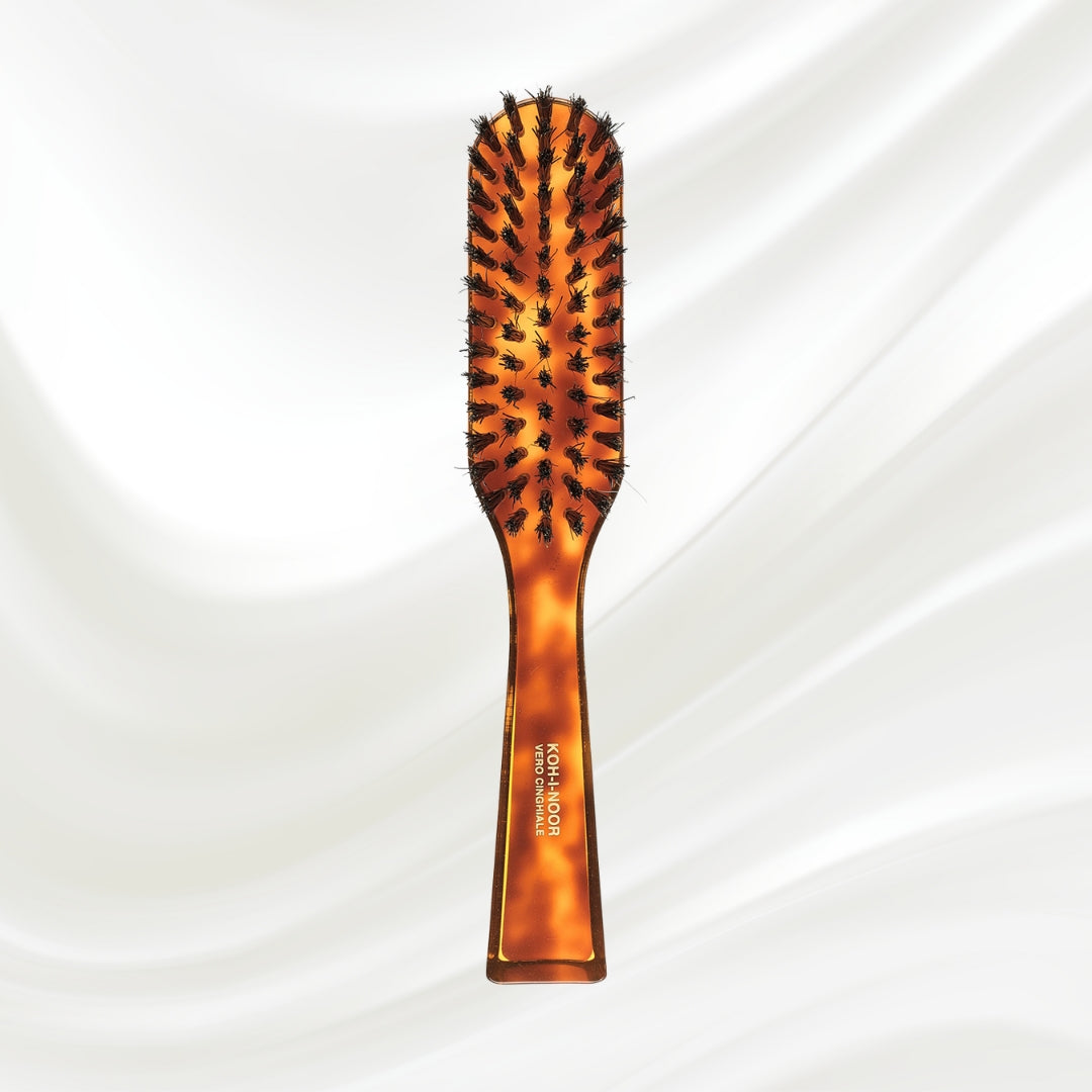 Jaspè Rectangular Hair Brush - Natural Bristles for Conditioning &amp; Scalp Stimulation