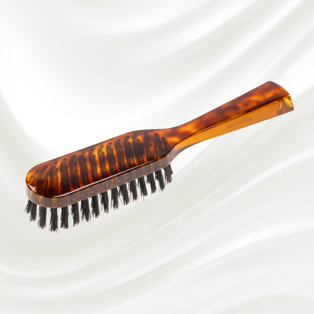 Jaspè Rectangular Hair Brush - Natural Bristles for Conditioning &amp; Scalp Stimulation