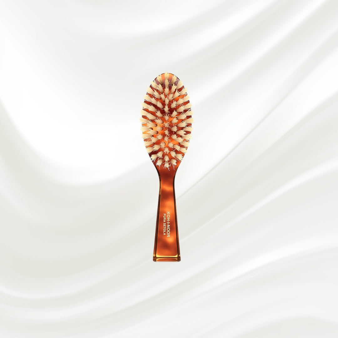 Jaspè Oval Hair Brush - Natural Bristles for Shine &amp; Scalp Stimulation