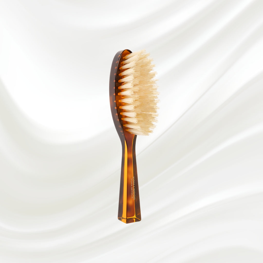 Jaspè Oval Hair Brush - Natural Bristles for Shine &amp; Scalp Stimulation
