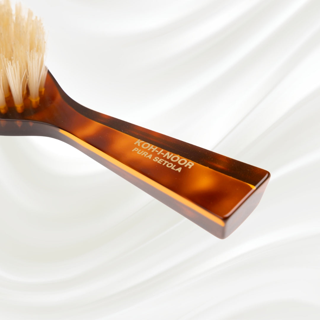 Jaspè Oval Hair Brush - Natural Bristles for Shine &amp; Scalp Stimulation