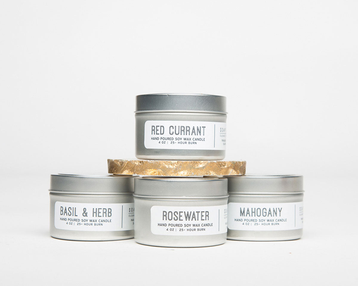 Choose 4 Tin Candles by Soap for Sinners