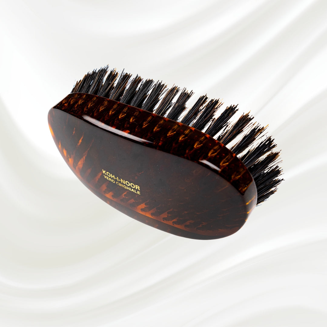 Jaspè Military Boar Bristle Brush - Men's Hair &amp; Beard Grooming