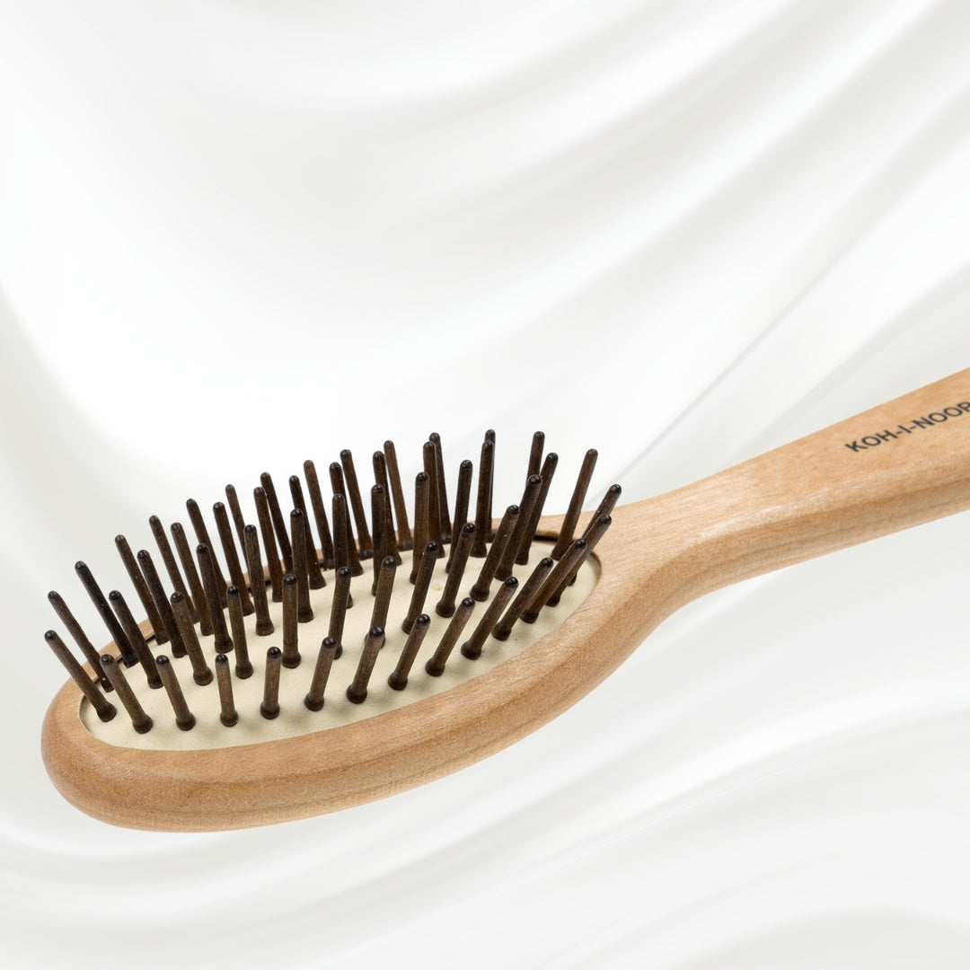 Legno Alder Wood Brush - Wood Pins for Anti-Static, Frizz-Free Hair