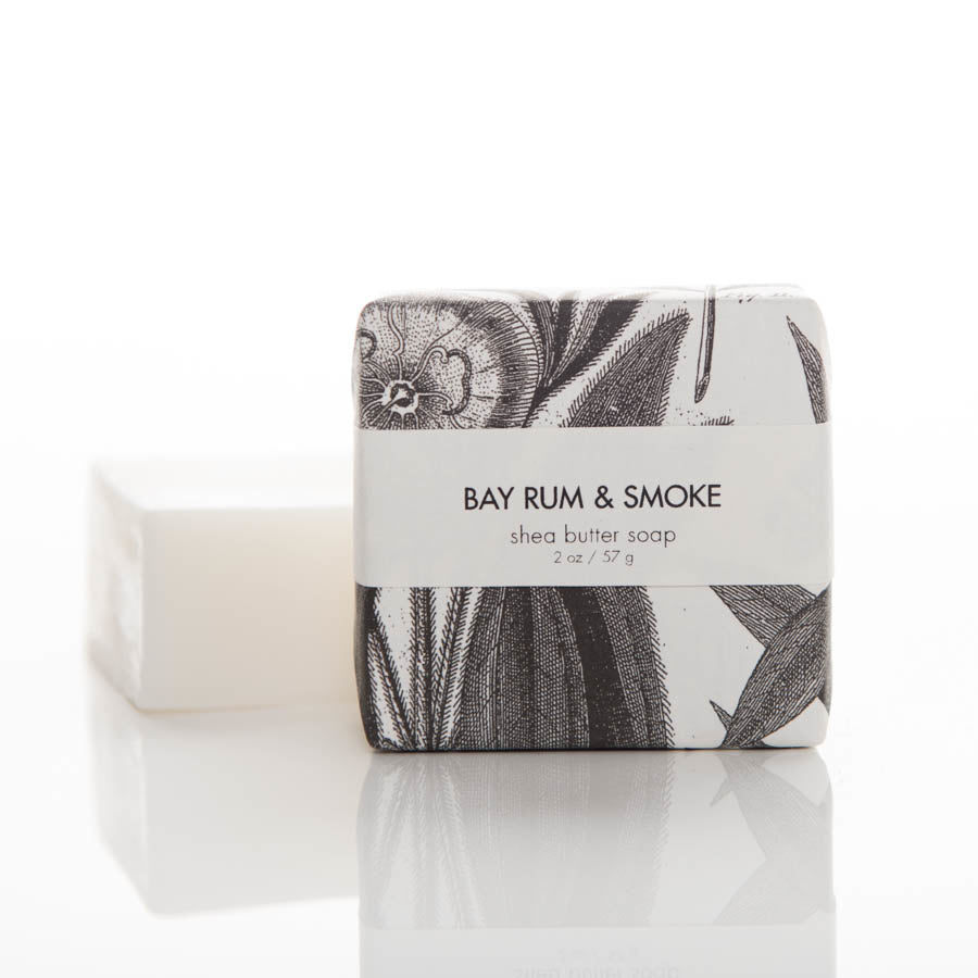 Bay Rum &amp; Smoke - Petite Shea Butter Soap
