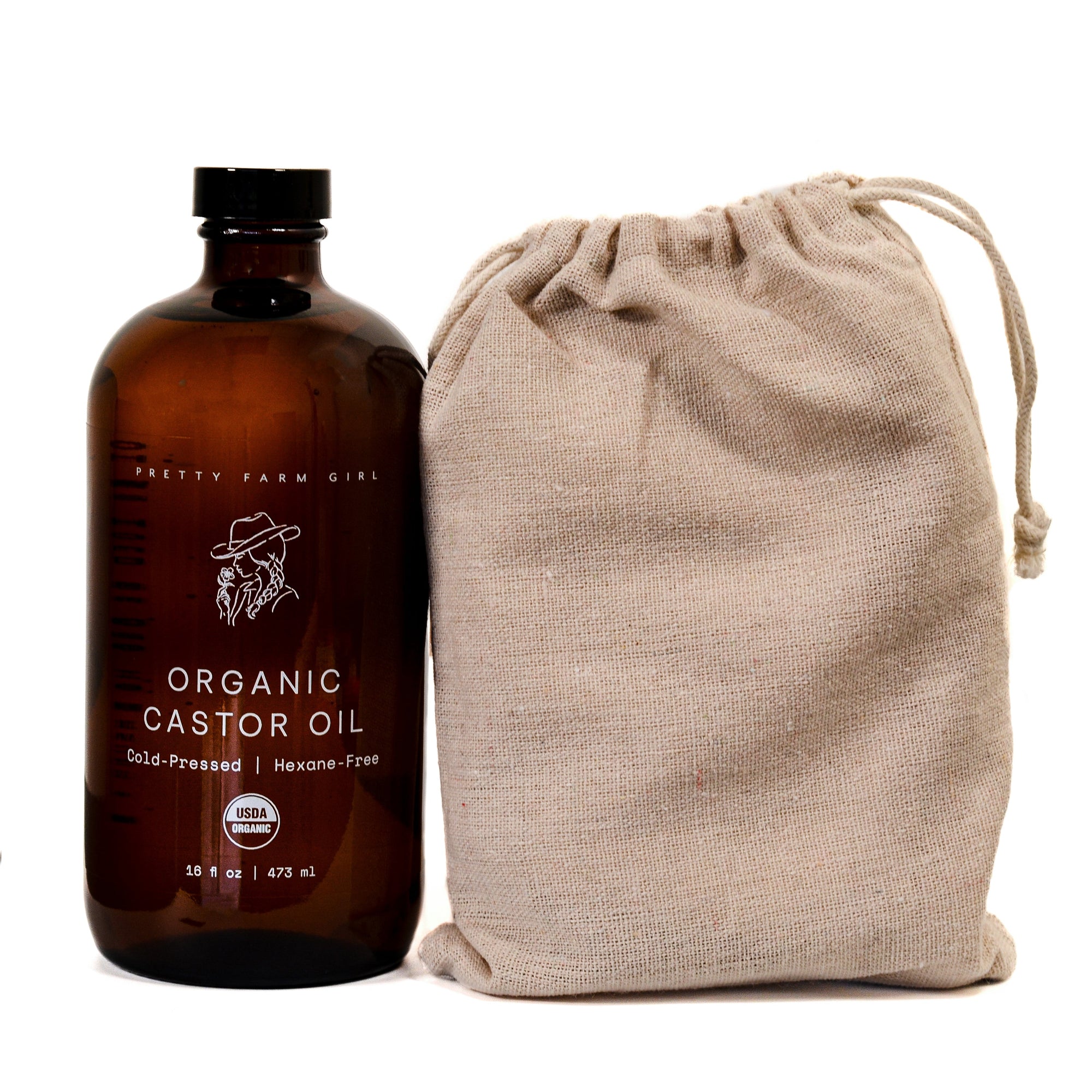 Organic Pure Castor Oil + Cloth Pack Bundle – A Thoughtful Self Care Ritual – Beauty Cafe