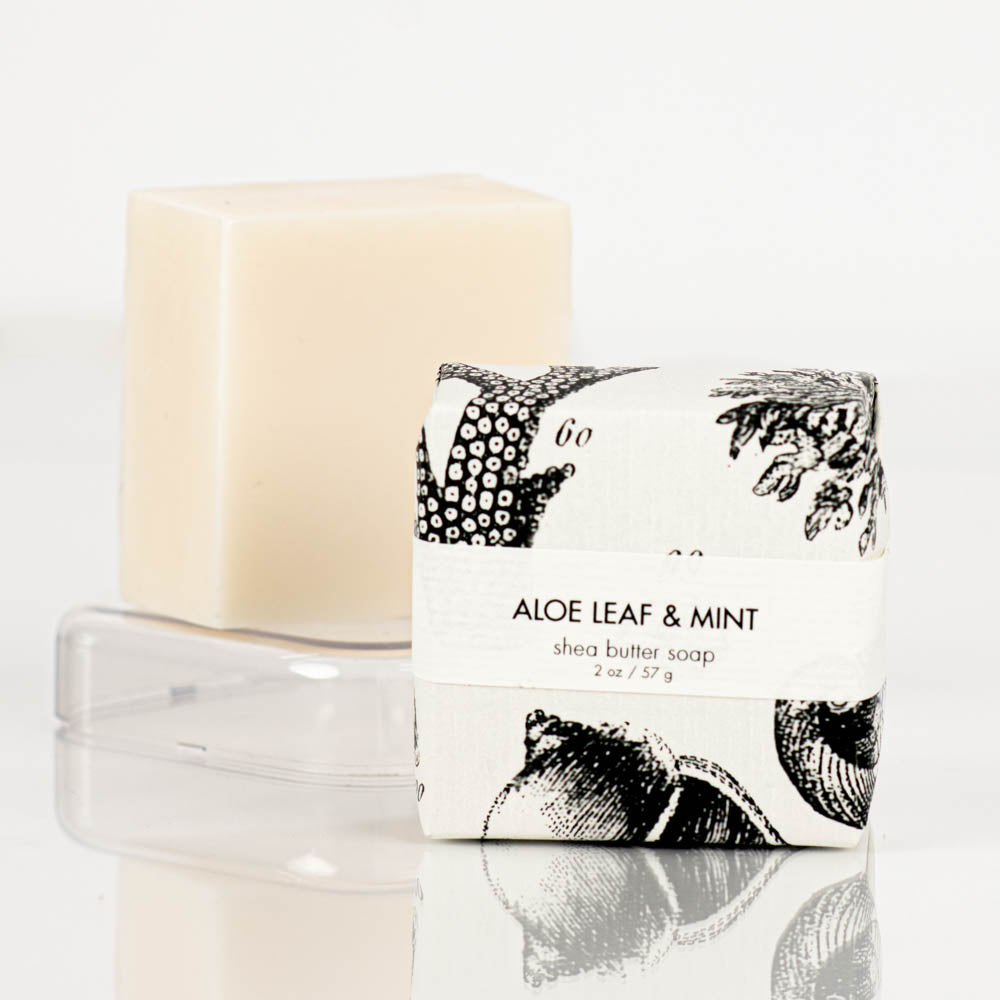 Aloe Leaf &amp; Mint - Petite Shea Butter Soap