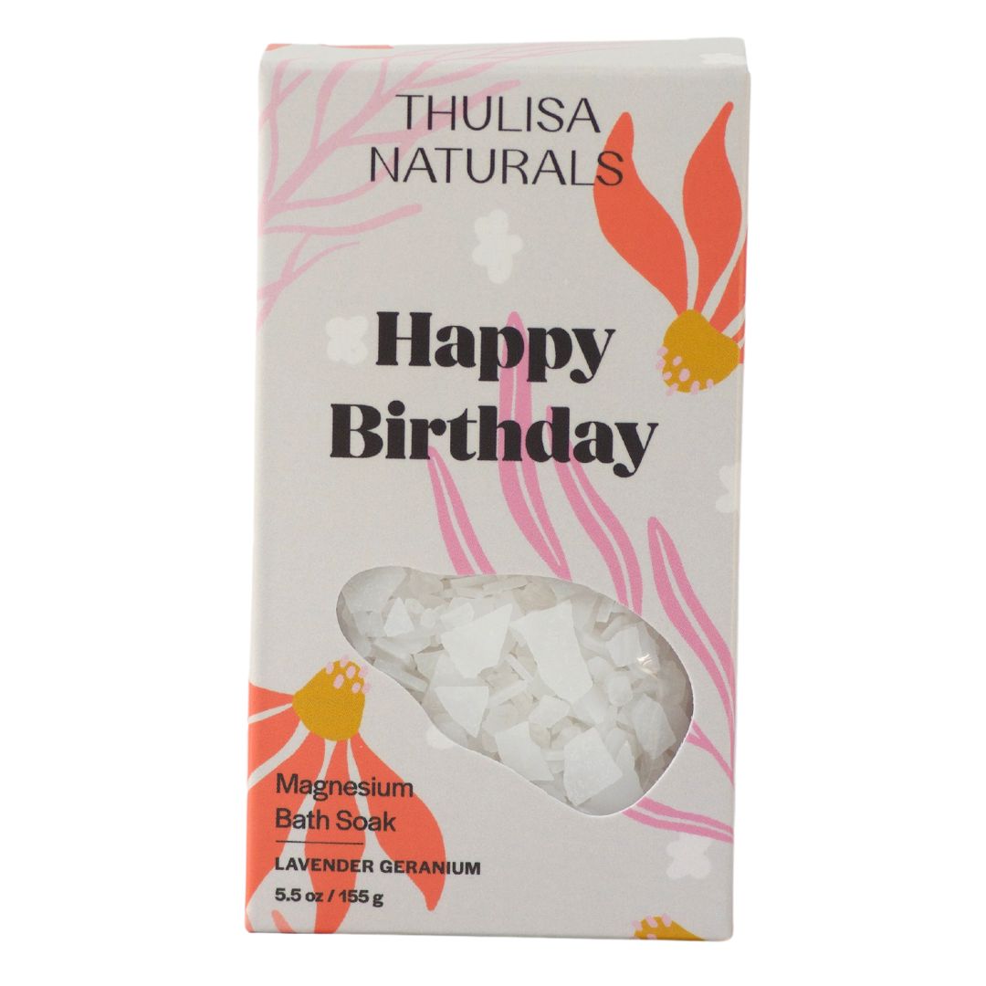 Happy Birthday Lavender Geranium Magnesium Bath Soak – A Thoughtful Self Care Ritual – Beauty Cafe
