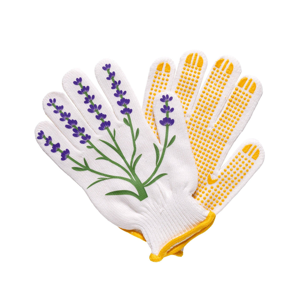 waterproof gardening gloves ladies 123 Farm | Lavender Garden Gloves – Cotton with Lavender Print