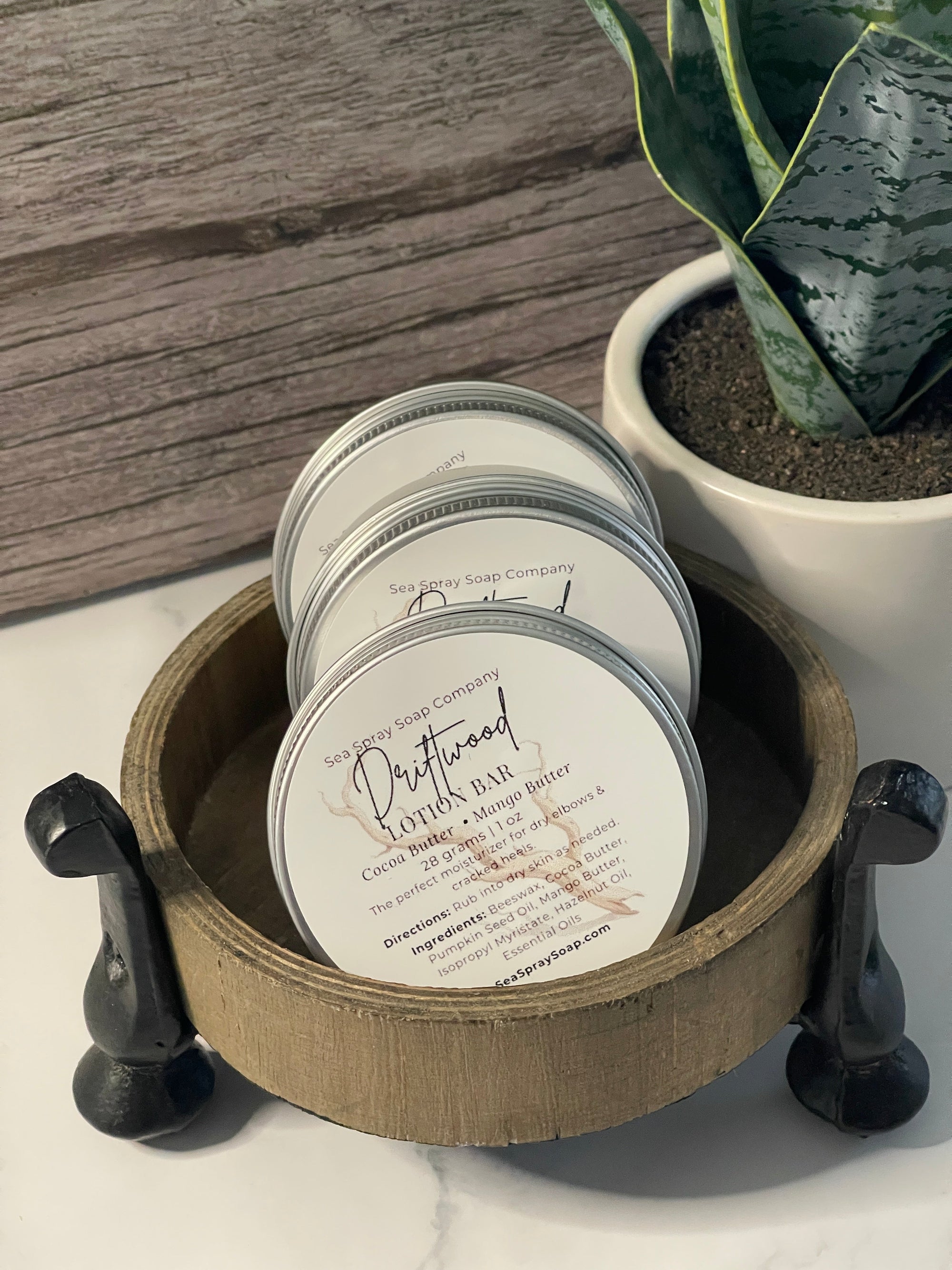 Natural Solid Lotion Bars - Concentrated Moisturizer in Reusable Tin