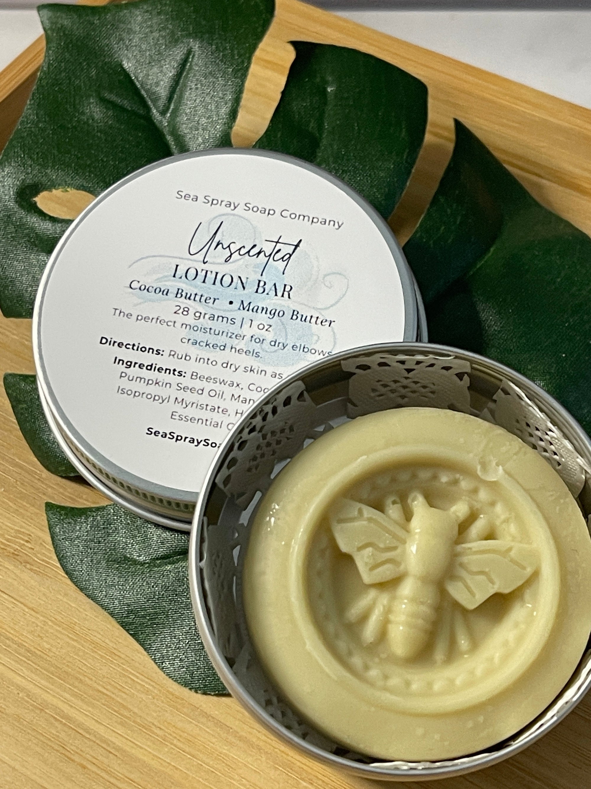 Natural Solid Lotion Bars - Concentrated Moisturizer in Reusable Tin