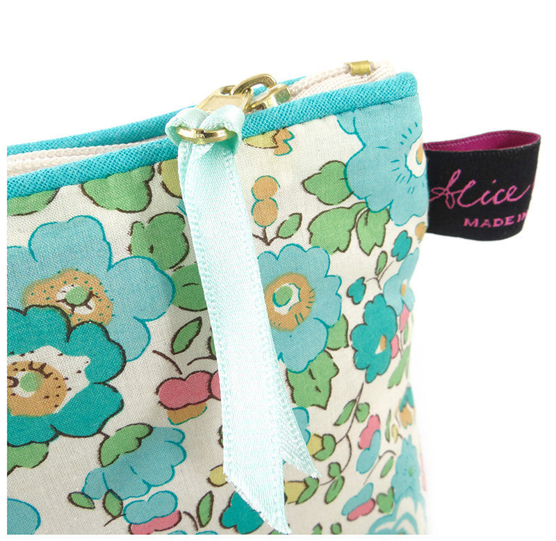 Alice Caroline Betsy Turquoise Cosmetic Bag